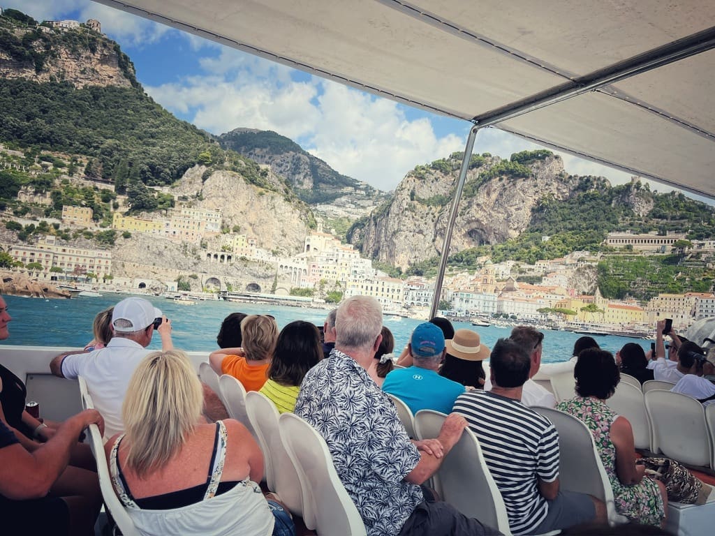 Looking at the Amalfi Coast from the Sea