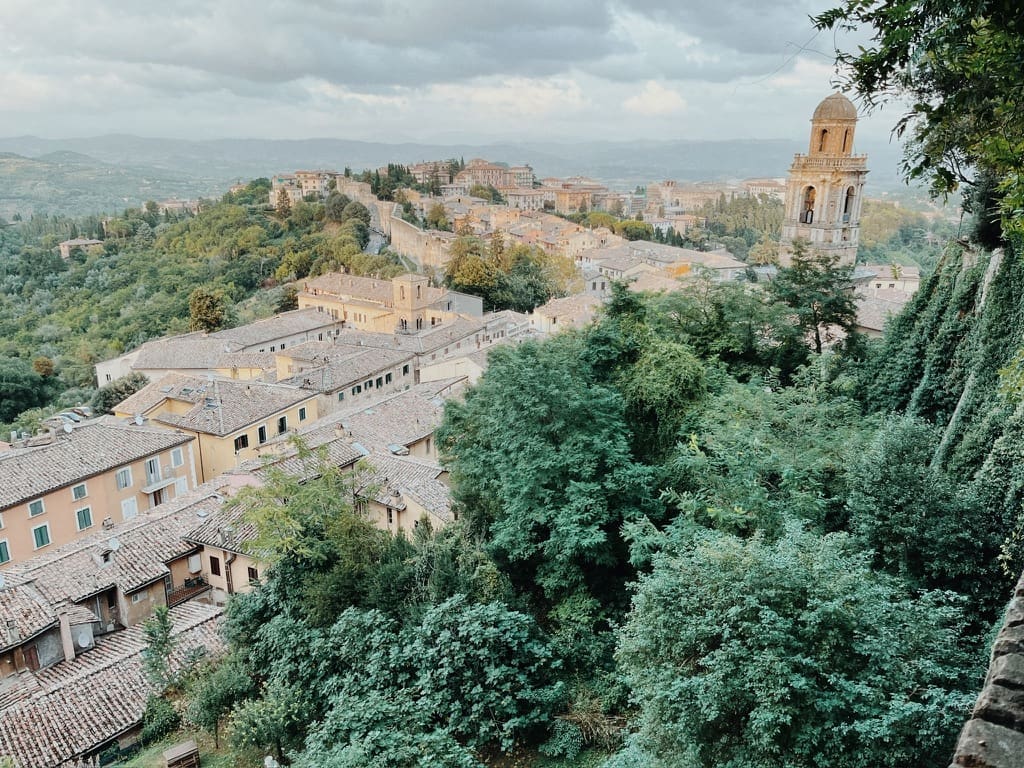 Looking at Perugia from a view point
