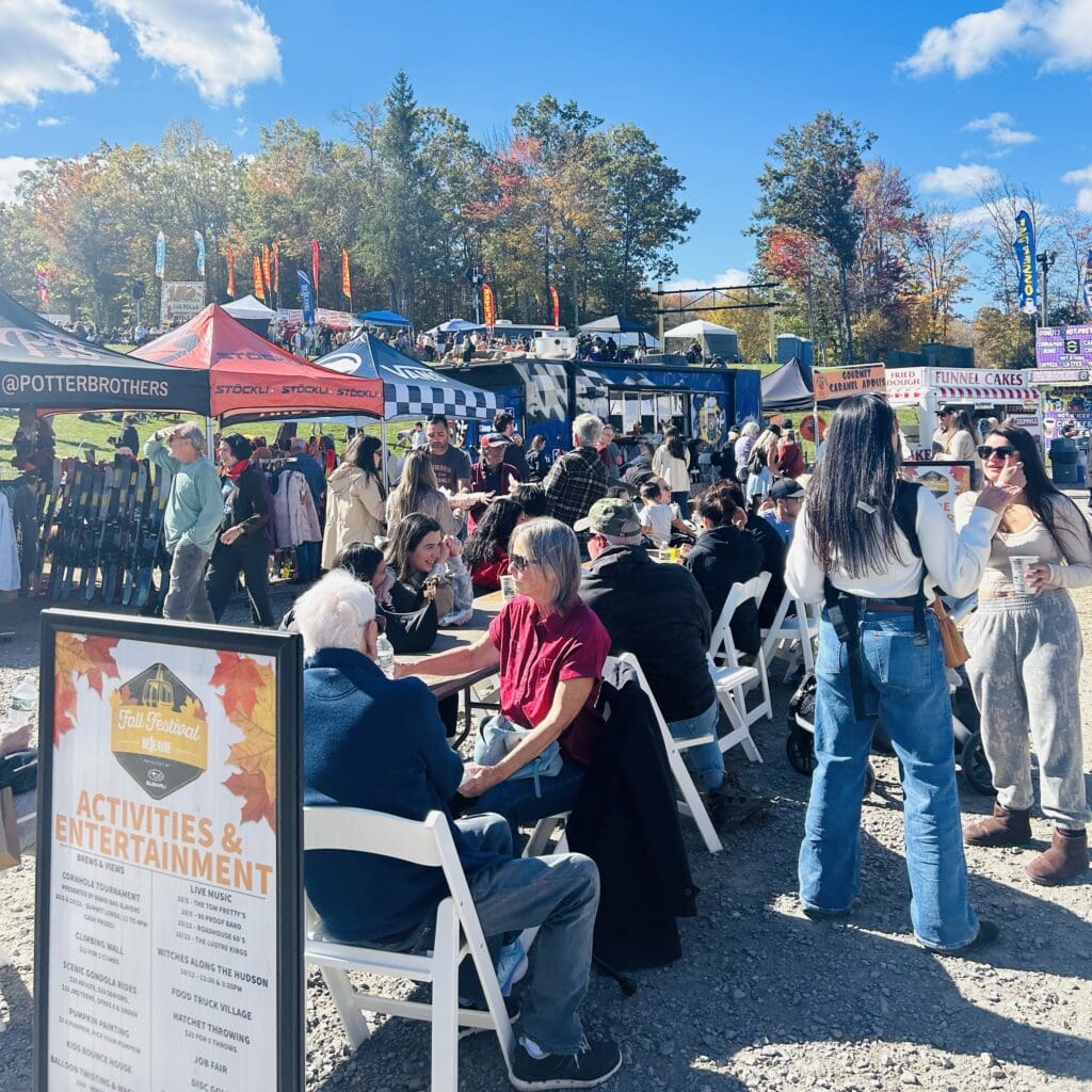 people enjoying the Belleayre Fall Festival 