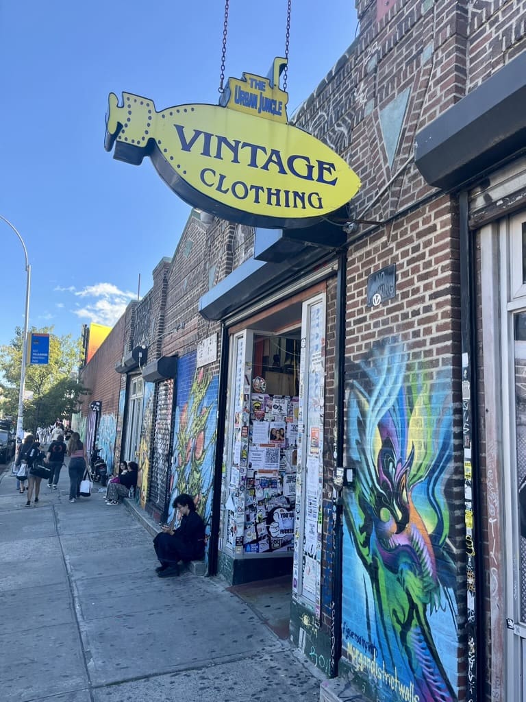 Entrance to Urban Jungle Vintage store Bushwick Brooklyn