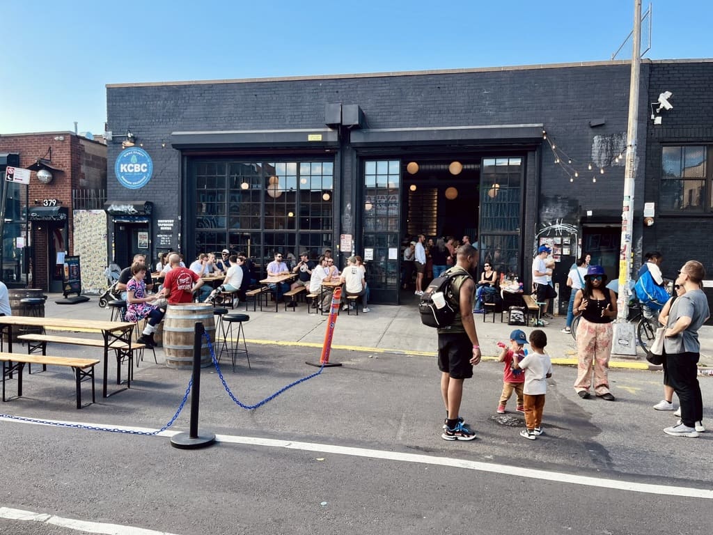people enjoying at KCBC in Bushwick Brooklyn