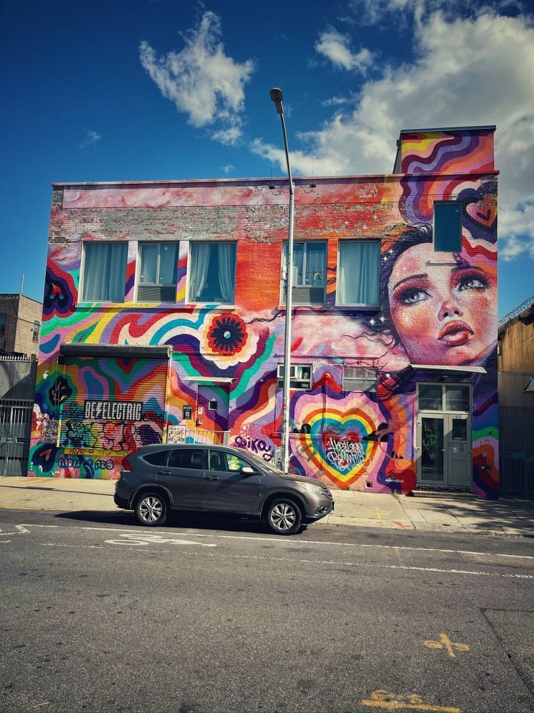 Mural in Trautaman Street in Bushwick Brooklyn