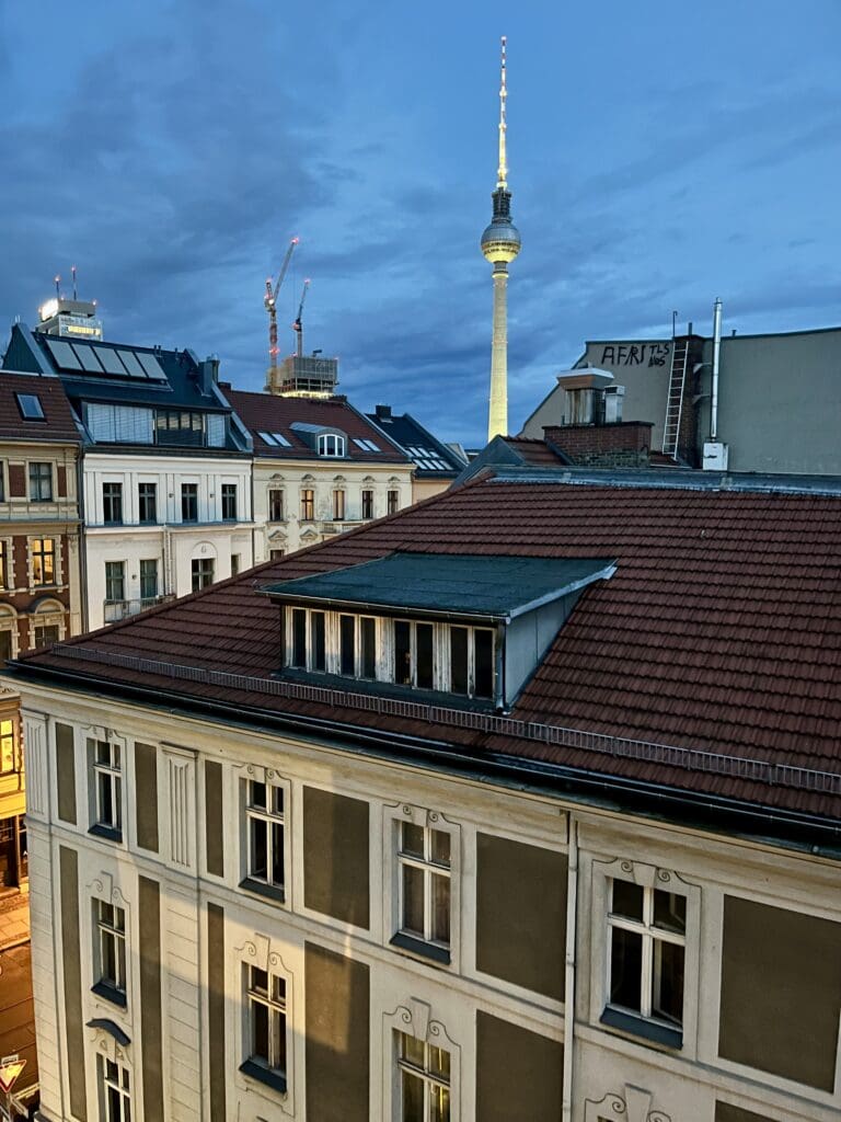 View on Radio Tower from our Hotel Room