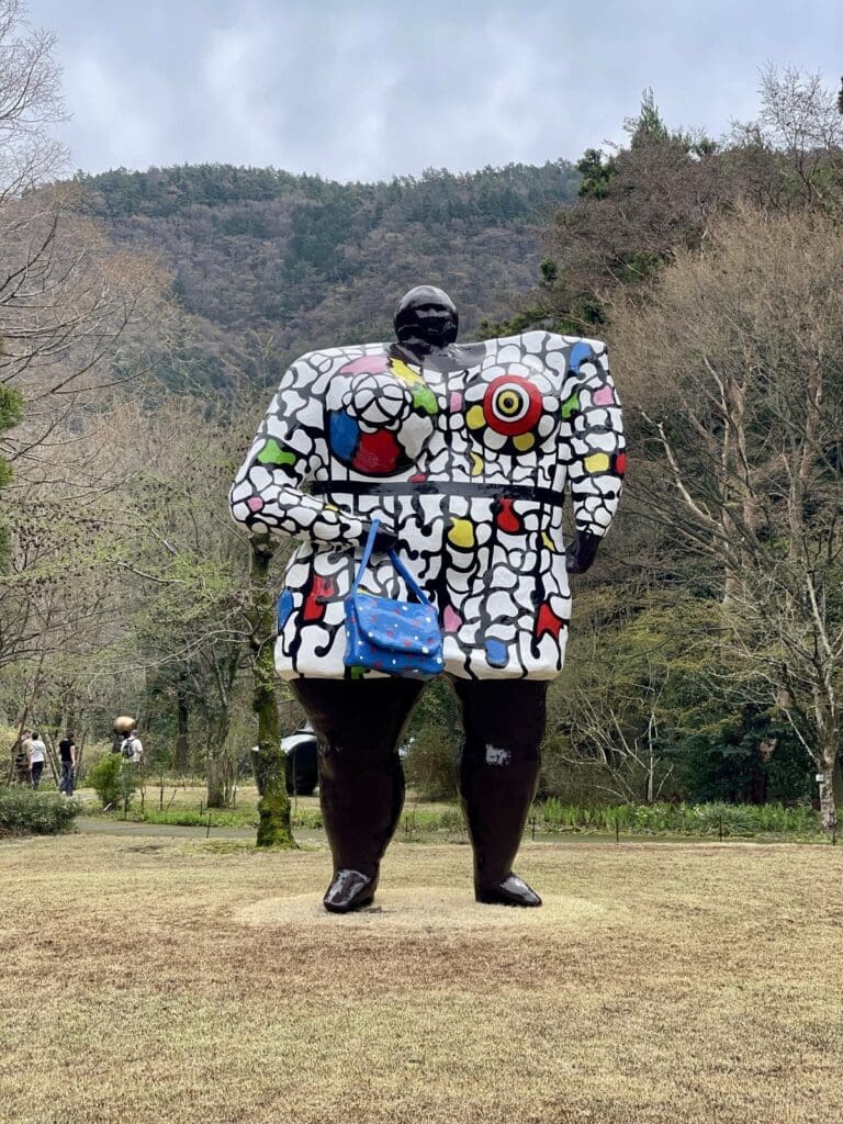 Modern outdoor sculpture displayed at the Hakone Open-Air Museum, Japan.