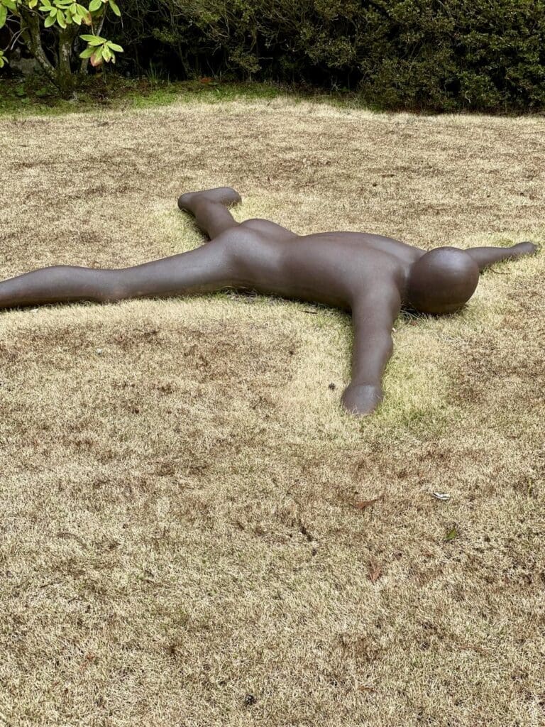 Abstract human sculpture at the Hakone Open-Air Museum in Japan